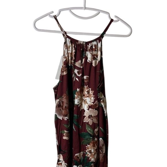 Papermoon Red Tank Top Halter Floral Pattern - Picture 7 of 10